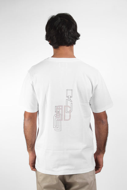 T-shirt Axel blanc imprimé